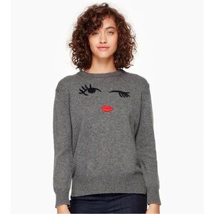 Kate Spade | Broome Street | Gray | Winking Eye | Wool Blend | Women’s‎ Medium